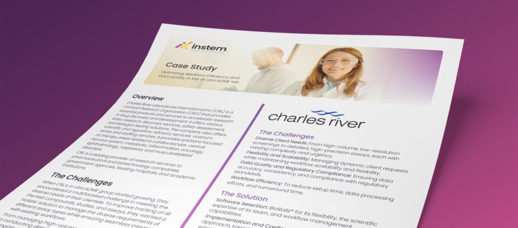 Case Study: Optimizing Workflow Efficiency and Data Quality in the in vitro ADME lab