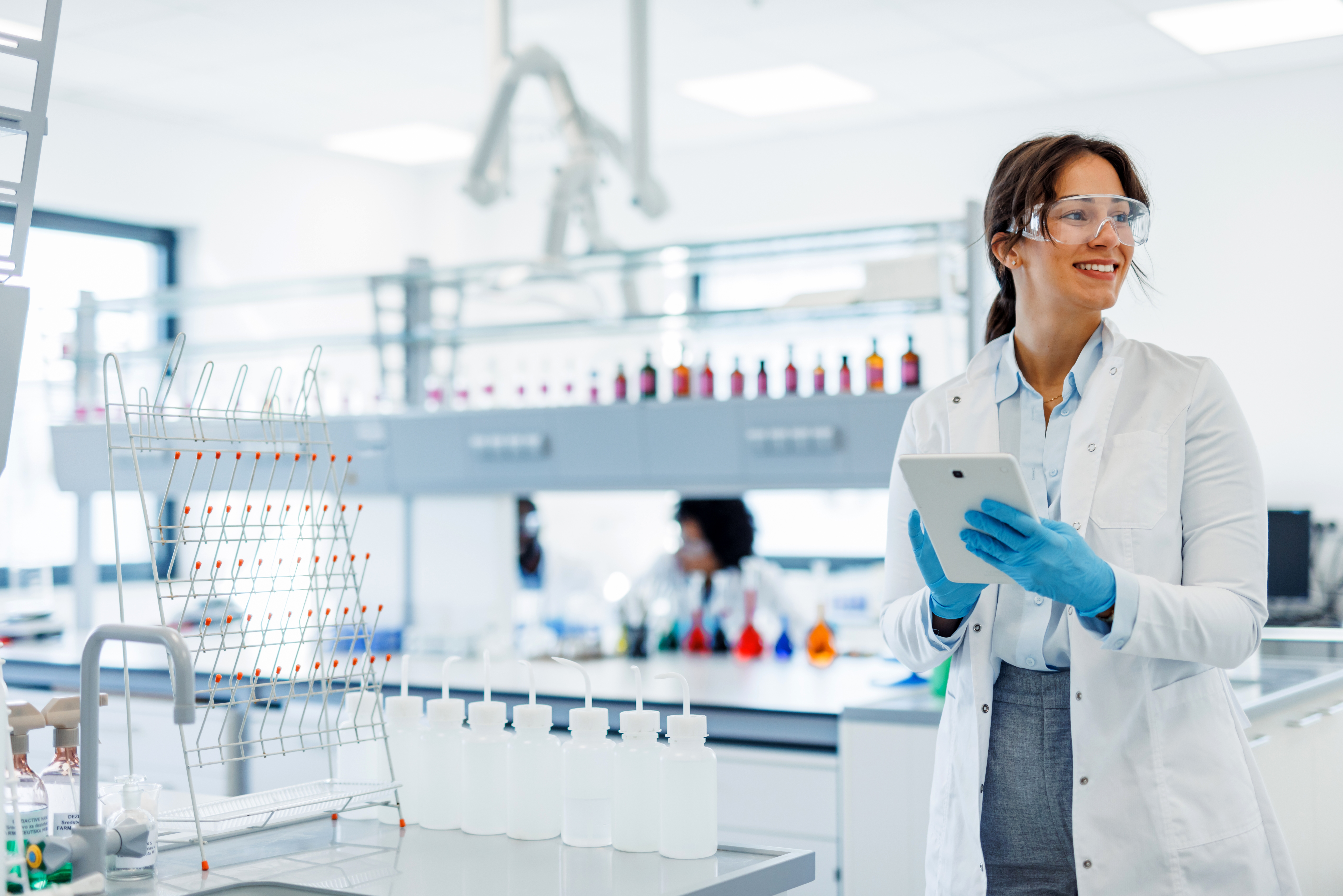 Scientist working with digital tablet in modern laboratory provantis
